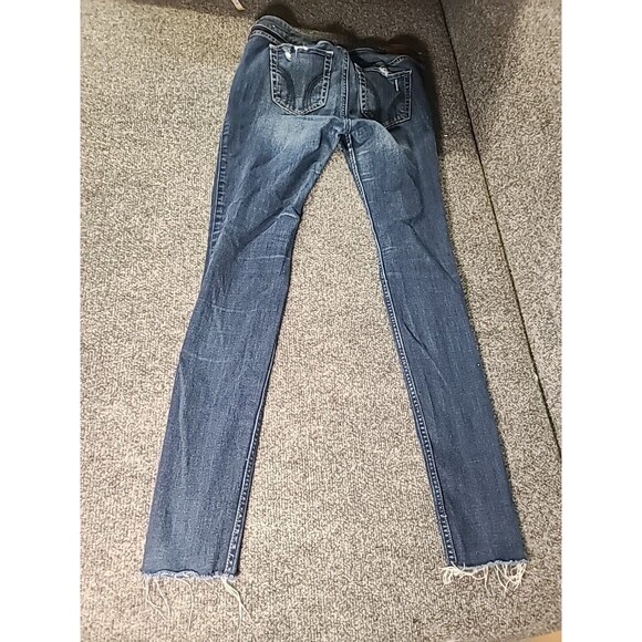 Hollister Women's Size 3R W26 L30 Dark Distressed  Super Skinny Stretchy Jeans - Picture 5 of 7